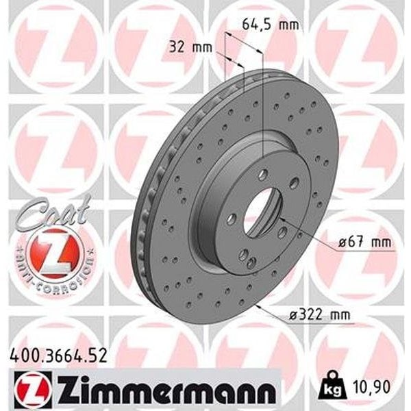 Brake Disc - Sport/Coated, 400.3664.52